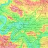 Mapa topográfico Saint-Denis, altitud, relieve
