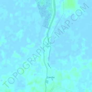 Mapa topográfico Puerto Concha, altitud, relieve