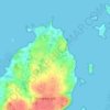 Mapa topográfico Landourec, altitud, relieve