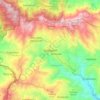 Mapa topográfico Samigaluh, altitud, relieve