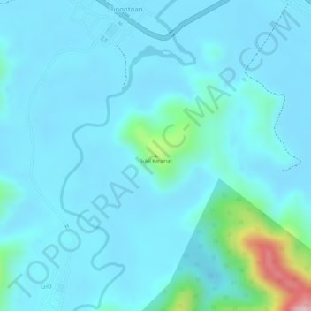 Mapa topográfico Bukii Karamat, altitud, relieve