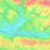 Mapa topográfico Le Rouillen, altitud, relieve