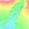 Mapa topográfico Sama Grande, altitud, relieve