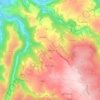 Mapa topográfico Gipoulou, altitud, relieve