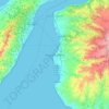 Mapa topográfico Reggio di Calabria, altitud, relieve