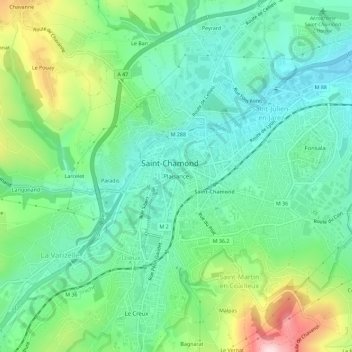Mapa topográfico Plaisance, altitud, relieve