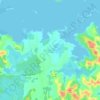 Mapa topográfico Kerikeri Inlet, altitud, relieve