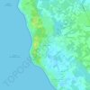 Mapa topográfico Les Sables Vignier, altitud, relieve