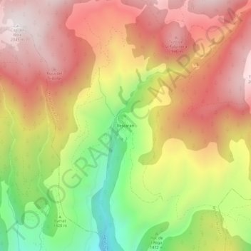 Mapa topográfico Bescaran, altitud, relieve
