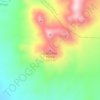 Mapa topográfico Cerro Tres Puntas, altitud, relieve