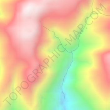 Mapa topográfico Wugi, altitud, relieve