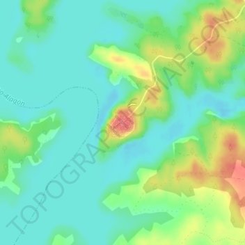 Mapa topográfico Granadilla, altitud, relieve