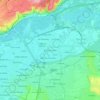 Mapa topográfico Vaulx-en-Velin, altitud, relieve