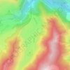 Mapa topográfico Lhers, altitud, relieve