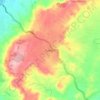 Mapa topográfico Turbaco, altitud, relieve
