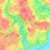 Mapa topográfico Le Favier, altitud, relieve