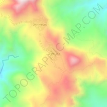 Mapa topográfico La Petaca, altitud, relieve