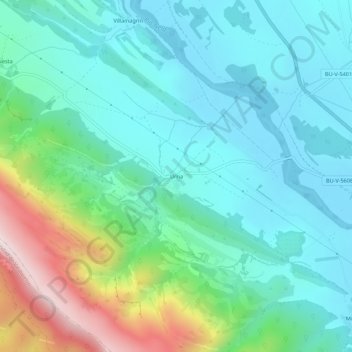 Mapa topográfico Urria, altitud, relieve