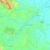Mapa topográfico Muara Tembesi, altitud, relieve