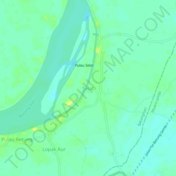 Mapa topográfico Selat, altitud, relieve