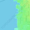 Mapa topográfico Sunset Beach, altitud, relieve