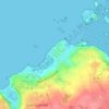 Mapa topográfico Crec'h An Avel, altitud, relieve