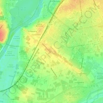 Mapa topográfico Frémur, altitud, relieve