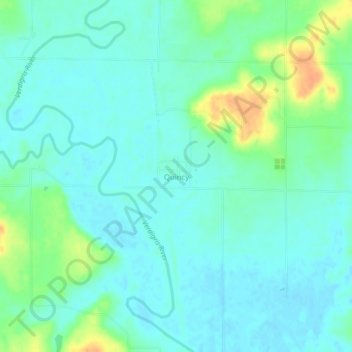Mapa topográfico Quincy, altitud, relieve