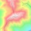 Mapa topográfico Cerro Carpa, altitud, relieve