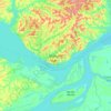 Mapa topográfico Manaus, altitud, relieve