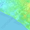 Mapa topográfico Fond Lanoue, altitud, relieve