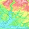 Mapa topográfico Squividan, altitud, relieve