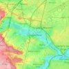 Mapa topográfico Longjumeau, altitud, relieve
