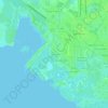 Mapa topográfico Palm Bay, altitud, relieve