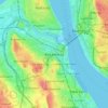 Mapa topográfico Birkenhead, altitud, relieve
