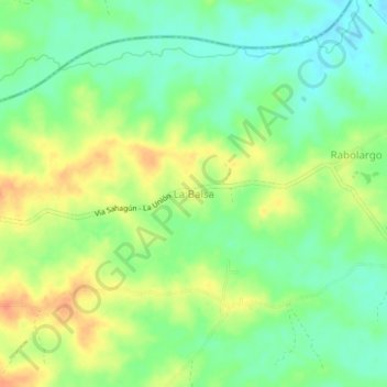 Mapa topográfico La Balsa, altitud, relieve