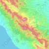 Mapa topográfico Jangkat, altitud, relieve