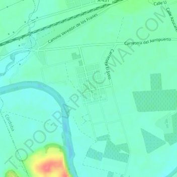 Mapa topográfico Encinarejo, altitud, relieve