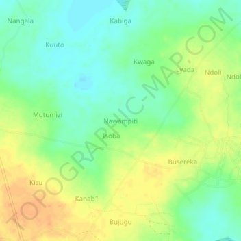 Mapa topográfico Nawampiti, altitud, relieve