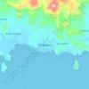 Mapa topográfico Sangkapura, altitud, relieve
