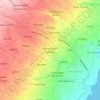 Mapa topográfico Kecamatan Selong, altitud, relieve