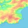 Mapa topográfico Poulyot, altitud, relieve