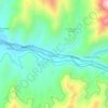 Mapa topográfico Los Chacayes, altitud, relieve
