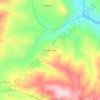 Mapa topográfico Paramo Alto, altitud, relieve