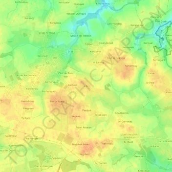 Mapa topográfico L'Ile, altitud, relieve
