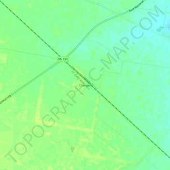 Mapa topográfico Chenaut, altitud, relieve