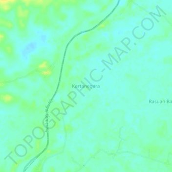 Mapa topográfico Kertanegara, altitud, relieve