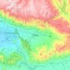 Mapa topográfico Sacaba, altitud, relieve