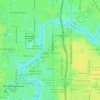Mapa topográfico Florida Avenue Heights, altitud, relieve