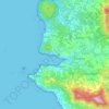 Mapa topográfico Chiconi, altitud, relieve